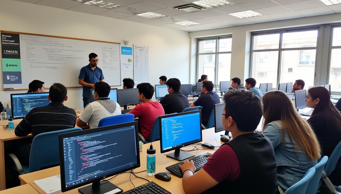 découvrez pourquoi opter pour un centre de formation de développeur web en tunisie peut transformer votre carrière. apprenez des compétences recherchées dans un environnement stimulant, encadré par des experts du secteur. boostez votre avenir professionnel avec une formation adaptée aux besoins du marché.