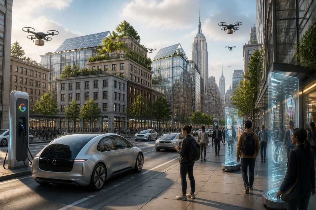 découvrez les dernières innovations technologiques présentées par google à new york city, alliant futur et technologie pour transformer la vie urbaine.